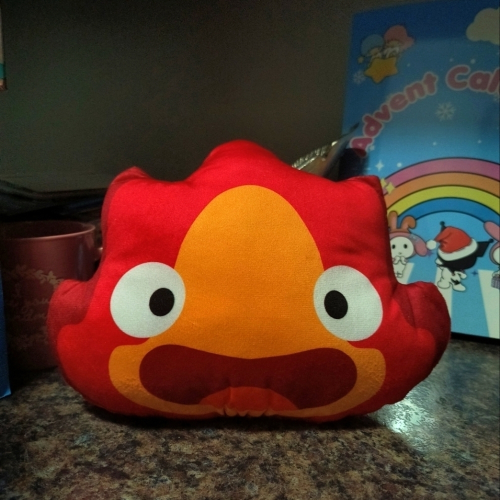 Howls moving Castle studio Ghibli Disney calcifer Plush Toy mini pillow anime